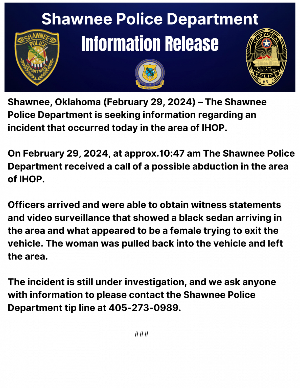 updated-shawnee-police-investigate-alleged-kidnapping-near-ihop